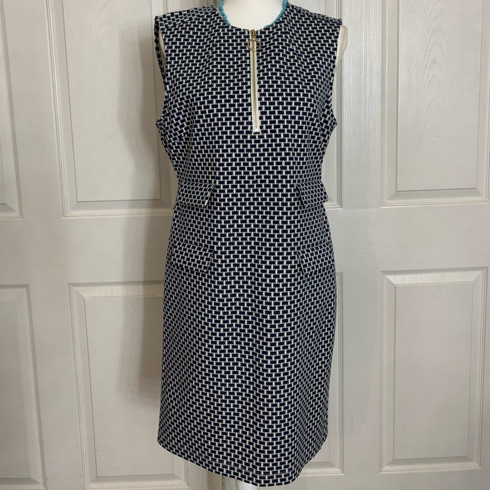BRAND NEW- Tory Burch 100% silk geometric-print Tara dress
